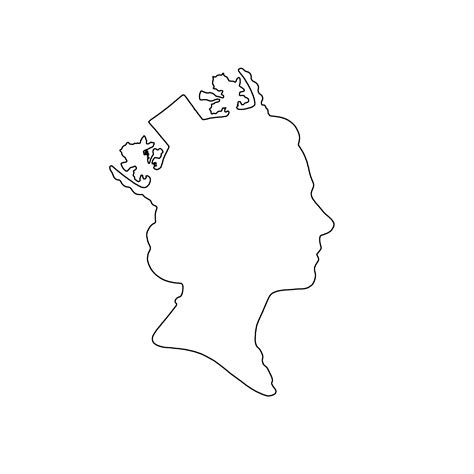 Queen Elizabeth II Definitive Coin Portrait Outlines Profiles Silhouettes - as Seen on Gold ...