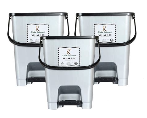 Kuber Industries Square Premium Plastic Pedal Dustbin with Lid for Home ...