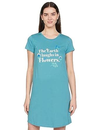 Amazon Brand - Eden & Ivy Women's Cotton Knee Length Night Gown ...