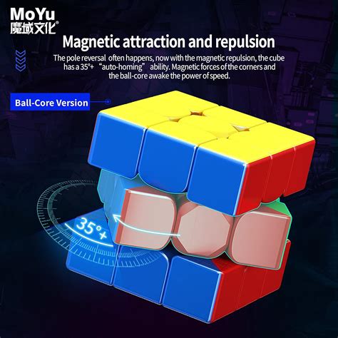 Buy CuberShop Moyu Super RS3M 2022 3x3 Ball-Core Positioning Speed Cube ...
