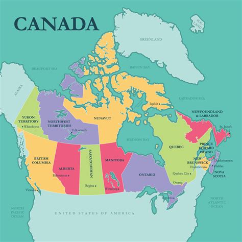 Canada Map With Capitals