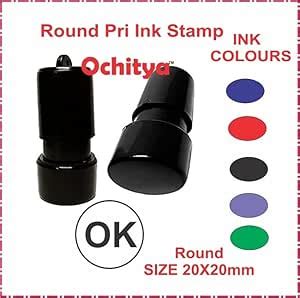 OCHITYA -Pencil Pre Ink Pocket Stamp-OK (Size-Round-20mmX20mm) : Amazon ...
