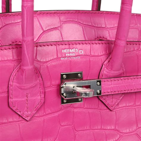 Hermes Birkin 25 Rose Shocking Matte Alligator Palladium Hardware – Madison Avenue Couture