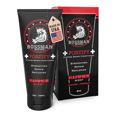 Bossmanfortify Intense Beard Conditioner For Men Hammer Scent ...