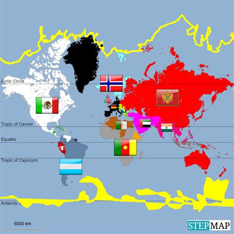 StepMap - The World in 2035 - Landkarte für World