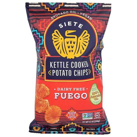 Siete Flavored Spicy Kettle Cooked Fuego Potato Chips - 5.5 oz ...