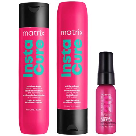 Matrix InstaCure Anti-Breakage Shampoo, Conditioner and Miracle Creator ...