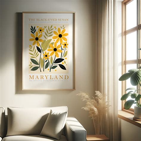 Maryland State Flower Print | Black-eyed Susan | Flower Prints | Trendy Floral Poster | Print at ...