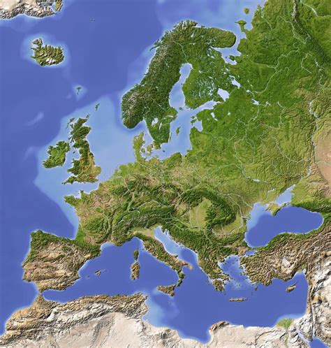 Europe Relief Map 的图像结果
