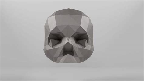 Entry #29 by ramneetnasa for Realistic Low Poly Skull STL optimized for ...