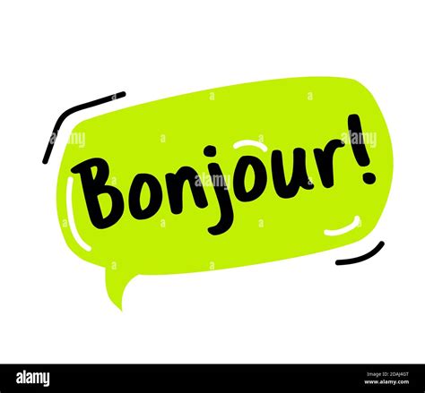 Bonjour Stock Vector Images - Alamy