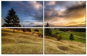 Nature 4 Panel Wall Art Painting With UV Coating 36x24 inches on 4mm ...