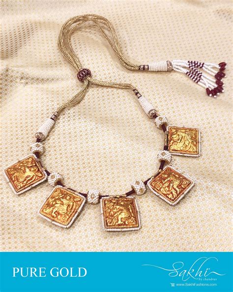 AGDS-20911 Gold Navarathna Necklace – sakhifashions