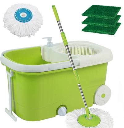V-MOP Elite Magic Bucket Mop With Wheel - 360 Degree Self Spin Wringing ...