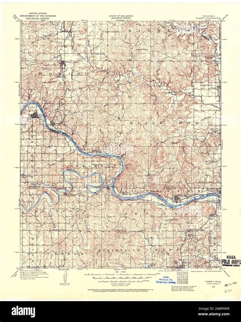 Map of hominy oklahoma Cut Out Stock Images & Pictures - Alamy