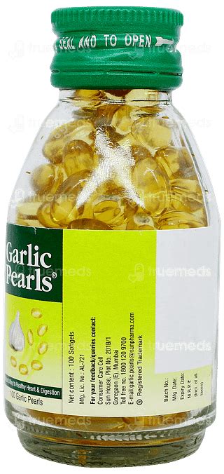 Garlic Pearls Capsule 100 - Uses, Side Effects, Dosage, Price | Truemeds