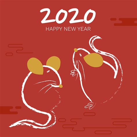 2020鼠年新年海报设计,2020新年海报,鼠年创意海报(第2页)_大山谷图库