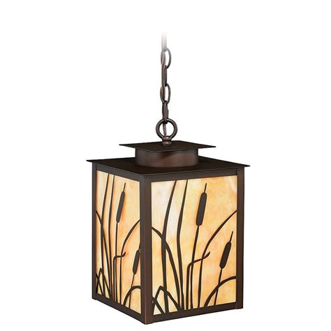 Cascadia Bulrush Burnished Bronze Rustic White Glass Lantern Mini ...