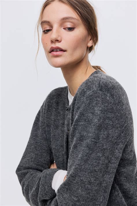 Loose-Fit Cardigan - Dark gray melange - Ladies | H&M US