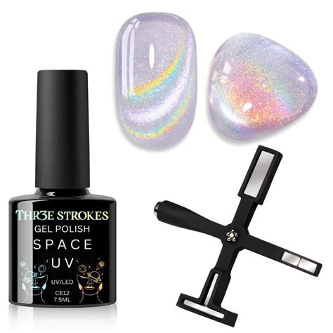 Buy THR3E STROKES 9D Cat Eye Gel Nail Polish 7.5ML – Glitter Magnetic ...