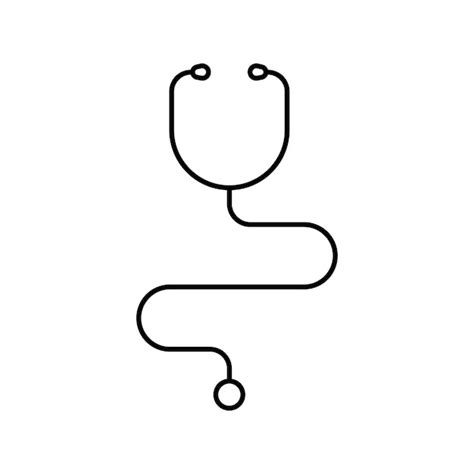 Ikona urządzenia diagnostycznego stetoskop medyczny do osłuchiwania ...