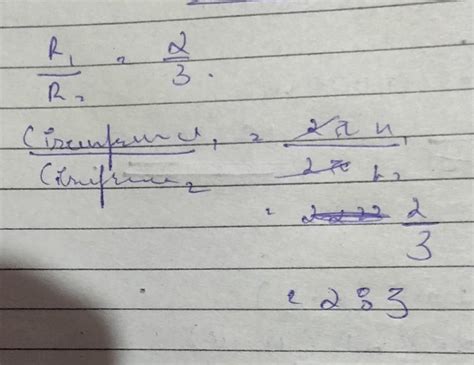 b)The radii two circles are in the ratio 2:3. Find the ratio between ...