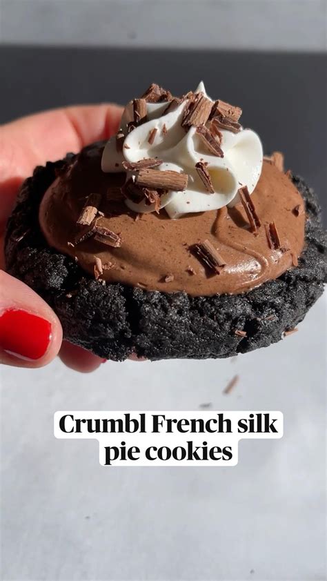 Crumbl french silk pie cookies copycat recipe with oreo chocolate crust ...