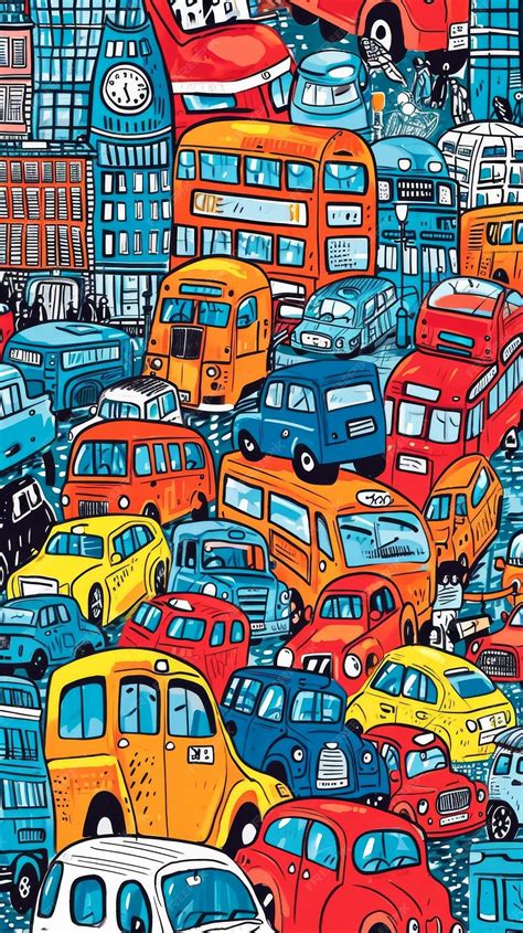 Busy City Drawing 的图像结果