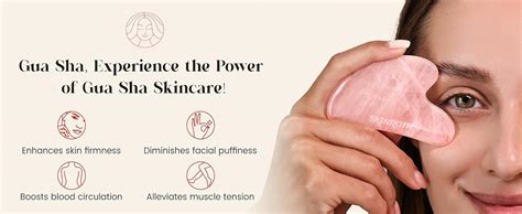 SKINROTH Rose Quartz Gua Sha Massage Tool for Face, Jawline Sculptor ...