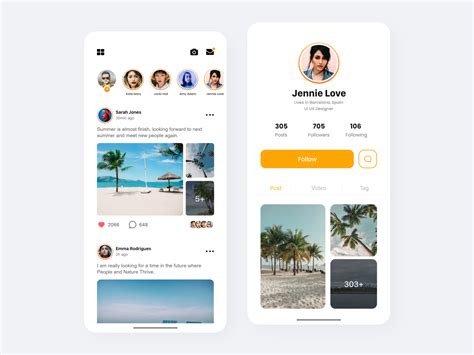 Image result for Social Network App UI