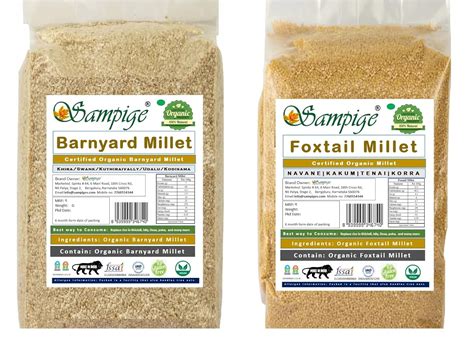 Sampige's Certified organic Barnyard millet and certified organic ...