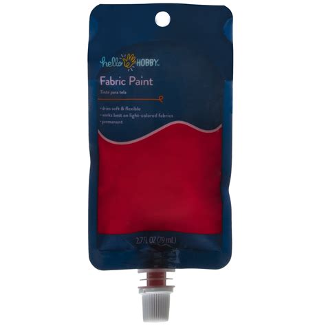 Hello Hobby Brush-on Fabric Paint, Red, 2.7 Fl. Oz. - Walmart.com
