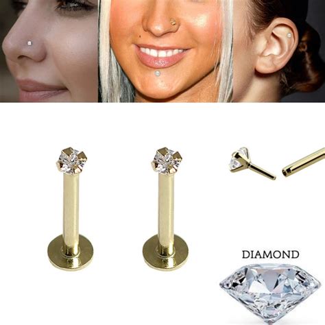 Lip Piercing Stud Diamond