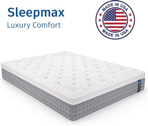Buy Sleepmax 14 Inch Queen Mattress - Hybrid Mattress Made in USA ...