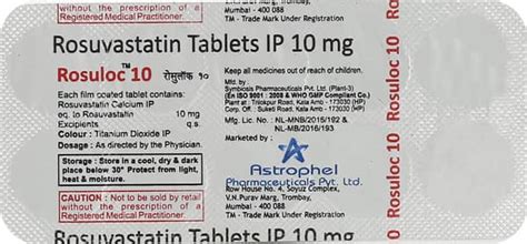 Rosuloc 10 MG Tablet (10): Uses, Side Effects, Price & Dosage | PharmEasy