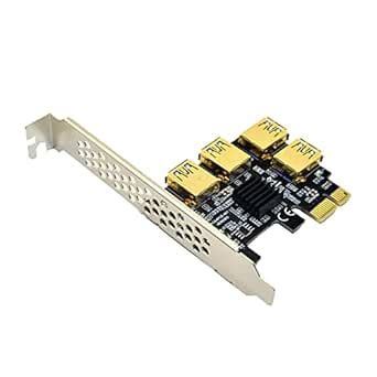 LOOM TREE 1x PCI-E 1X to 4 PCI-E 16X Slots Extender Riser Card External ...