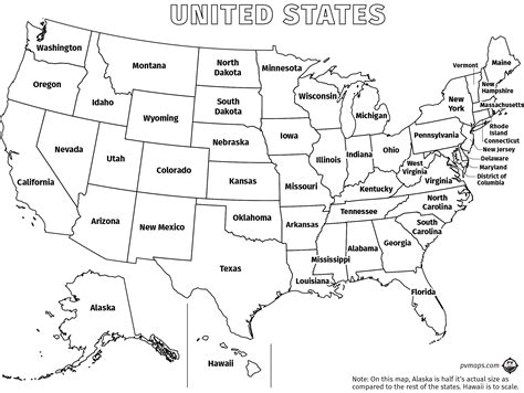Map Of America Printable Pdf Free