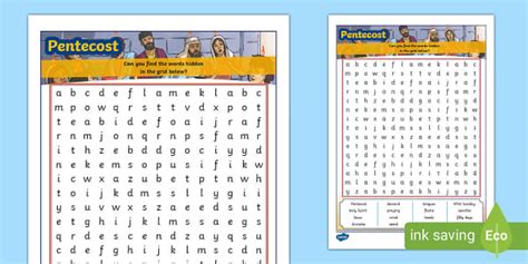 KS2 Pentecost Word Search (teacher made) - Twinkl