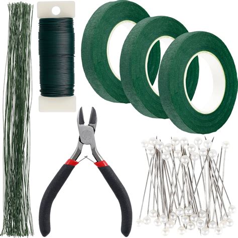 NUAHRHY 7pcs Floral Arrangement Kit Floral Tape and Floral Wire with ...