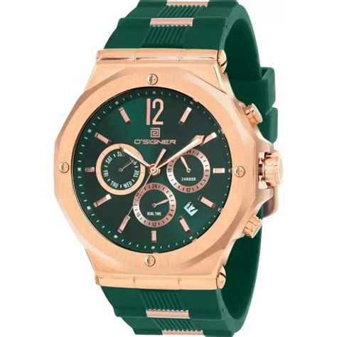 D'SIGNER Green Dial Rose Gold Case Analog Astrological Watch (Men ...