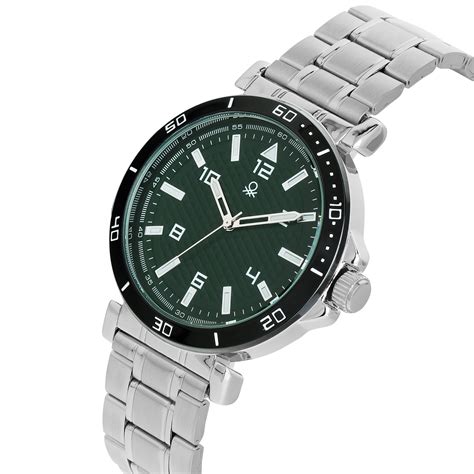 United Colors Of Benetton Iconic Green Round Quartz Men Watch ...