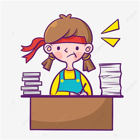 Girl Working Hard Clipart at Diane Arnett blog