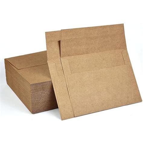 Accuprints Pack of 50 Premium Paper Kraft Envelopes for Craft, Letters ...