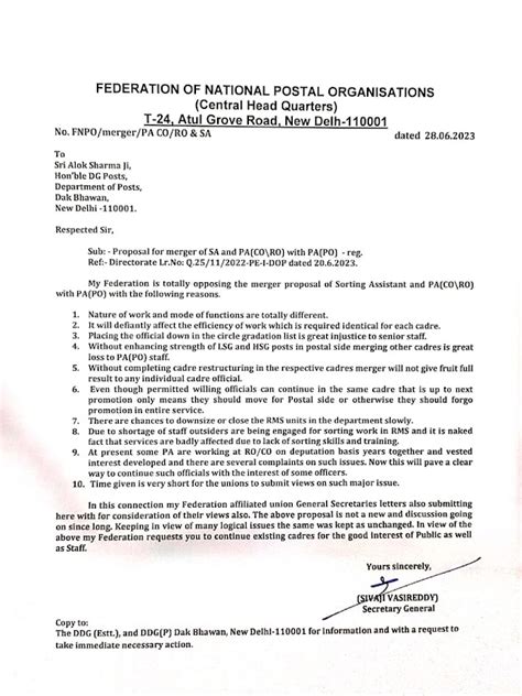 Proposal against for merger of Sorting Assistant with PA(PO) - FNPO