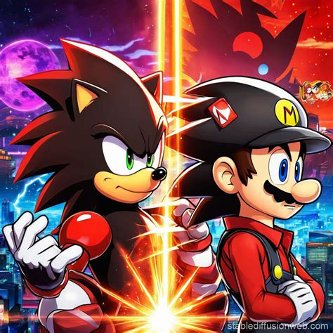 shadow the hedgehog and mario Prompts | Stable Diffusion Online