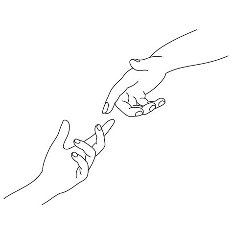 Drawing Hands Touching at Jimmy Coats blog