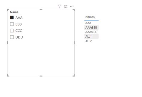 Solved: filter a table base on selected value of slicer on ...