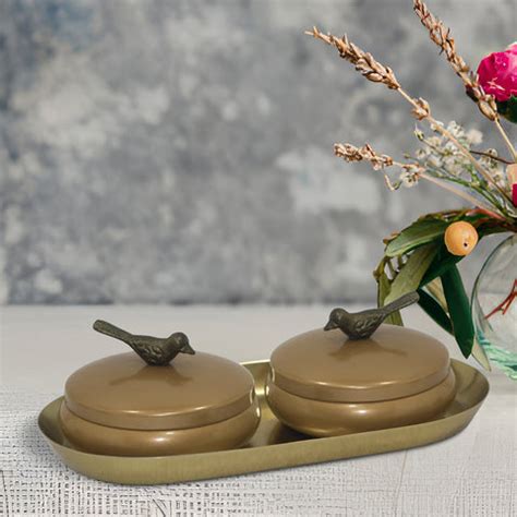 Wooden Serving Tray Online | Designer Tray Set for Kitchen – Metalsmith