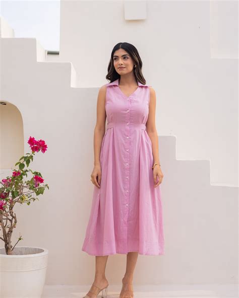 Buy Pastel Pink Office DressOnline In India – Ambraee
