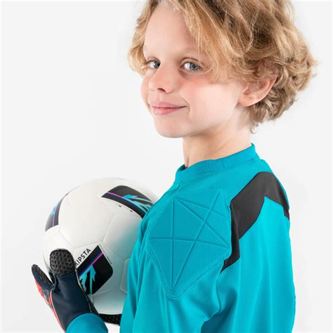Kids' Football Goalkeeper Shirt F100 - Turquoise